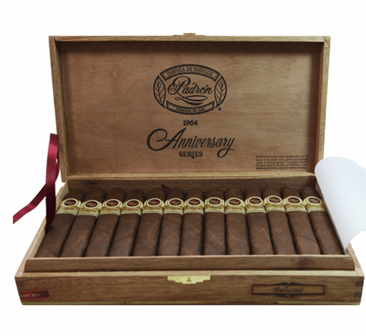 64belimad__67897.1485361170.png Padr?n 1964 Anniversary - Belicoso Maduro - 5 x 52 - Box of 25 - Image 1